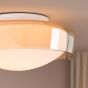 Dagon 3 Light Bathroom Ceiling Light Amber Glass and Opal Glass IP44