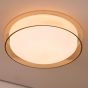 Dagon 3 Light Bathroom Ceiling Light Amber Glass and Opal Glass IP44