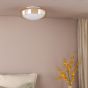 Dagon 3 Light Bathroom Ceiling Light Amber Glass and Opal Glass IP44