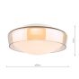 Dagon 3 Light Bathroom Ceiling Light Amber Glass and Opal Glass IP44