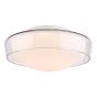 Dagon 3 Light Bathroom Ceiling Light Glass and Opal Glass IP44