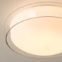 Dagon 3 Light Bathroom Ceiling Light Glass and Opal Glass IP44