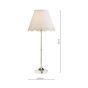 Dahl Rechargeable Table Lamp Polished Nickel With Shade LED