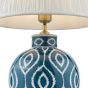 Dakari Table Lamp Blue Ceramic and Antique Brass Base Only