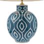 Dakari Table Lamp Blue Ceramic and Antique Brass Base Only