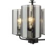 Daylin 3 Light Pendant Satin Black and Smoked Ribbed Glass