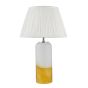 Deandra Table Lamp Yellow and White Art Glass With Shade