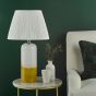 Deandra Table Lamp Yellow and White Art Glass With Shade