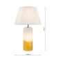 Deandra Table Lamp Yellow and White Art Glass With Shade