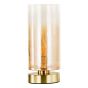 Deena Table Lamp Amber Glass and Antique Brass