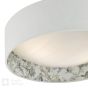 Delft 2 Light Flush Ivory and Multi Coloured