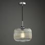 Demarius Pendant Polished Chrome and Clear Glass