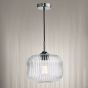 Demarius Pendant Polished Chrome and Clear Glass