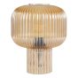 Demarius Table Lamp Amber Ribbed Glass