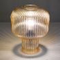 Demarius Table Lamp Amber Ribbed Glass