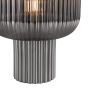 Demarius Table Lamp Smoked Ribbed Glass
