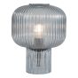 Demarius Table Lamp Blue Ribbed Glass