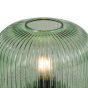 Demarius Table Lamp Green Ribbed Glass
