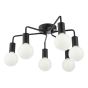 Dena 6 Light Semi-Flush Matt Black