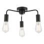 Dena 3 Light Semi-Flush Matt Black