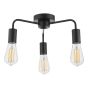 Dena 3 Light Semi-Flush Matt Black