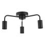 Dena 3 Light Semi-Flush Matt Black