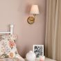 Dijon Wall Light Antique Bronze With Linen Hardback Shade
