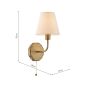 Dijon Wall Light Antique Bronze With Linen Hardback Shade