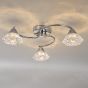 Dilys 3 Light Semi-Flush Polished Chrome