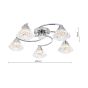 Dilys 5 Light Semi-Flush Polished Chrome