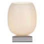 Dino Touch Table Lamp Polished Chrome White Glass