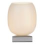 Dino Touch Table Lamp Polished Chrome White Glass