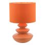 Discus Ceramic Table Lamp Orange With Shade