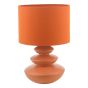 Discus Ceramic Table Lamp Orange With Shade