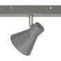 Diza 3 Light Bar Spotlight Matt Grey and Polished Chrome