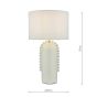 Dolce Table Lamp White Ceramic With Shade
