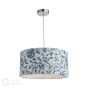 Down House Blue Cotton Drum Shade 40cm