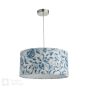 Down House Blue Cotton Drum Shade 40cm