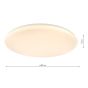Duena Flush White Frosted Acrylic LED
