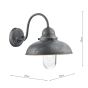 Dynamo Outdoor Wall Light Aged Iron Glass IP44