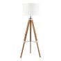 Easel Floor Lamp Light Wood With Shade