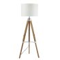 Easel Floor Lamp Light Wood and Polished Chrome Base Only