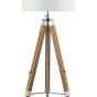 Easel Floor Lamp Light Wood and Polished Chrome Base Only