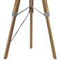 Easel Floor Lamp Light Wood and Polished Chrome Base Only