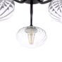 Ede 3 Light Semi-Flush Matt Black and Glass