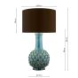 Edlyn Table Lamp Blue Ceramic With Shade