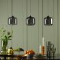 Eileen 3 Light Bar Pendant Matt Black LED