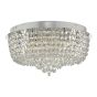 Eitan 9 Light Flush Crystal and Polished Chrome