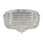 Eitan 9 Light Flush Crystal and Polished Chrome