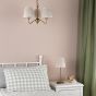 Elara 3 Light Pendant Antique Bronze With Natural Linen Pleated Shades
